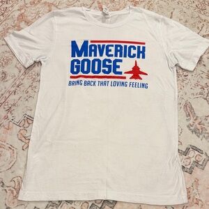 White Maverick Goose Tee